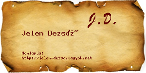 Jelen Dezső névjegykártya